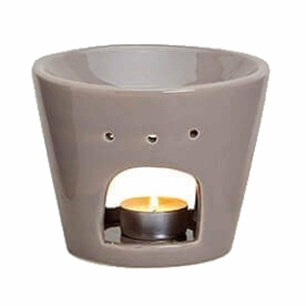 Aroma lampa keramická Kalíšek hnědý - cca 13 cm