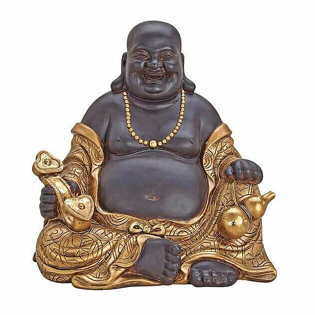 Buddha pro štěstí a prosperitu ve zlatém hávu - výška cca 29 cm