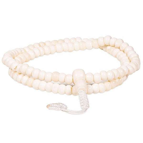 Japa Mala náhrdelník z kostěných korálků 6 mm - cca 64 cm