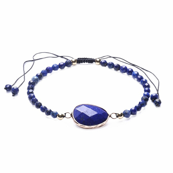 Lapis lazuli exkluzivní náramek se Shamballa zapínáním - obvod cca 16 až 25 cm