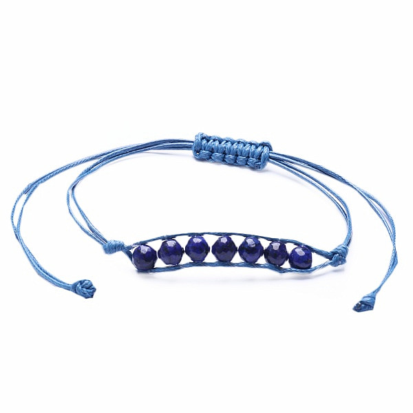 Lapis lazuli náramek se Shamballa zapínáním - obvod cca 16 až 25 cm