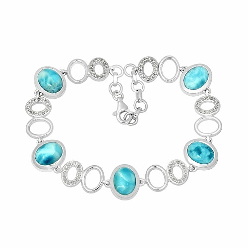 Larimar náramek stříbro LD 09 Ag 925 - 14