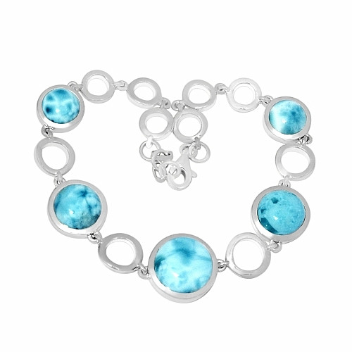 Larimar náramek stříbro LD 10 Ag 925 - 15