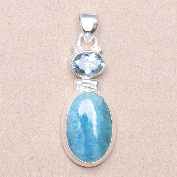 Larimar přívěsek stříbro Ag 925 24489 - 2