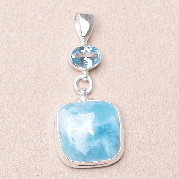 Larimar přívěsek stříbro Ag 925 24490 - 3