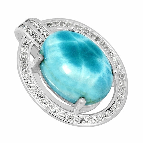 Larimar přívěsek stříbro LD 04 Ag 925 - 5 g