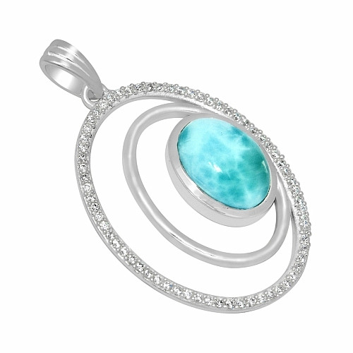 Larimar přívěsek stříbro LD 09 Ag 925