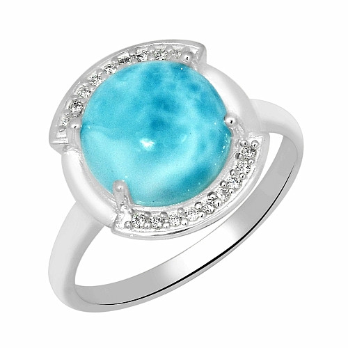 Larimar prsten stříbro LD 03 Ag 925 - 52 mm (US 6)