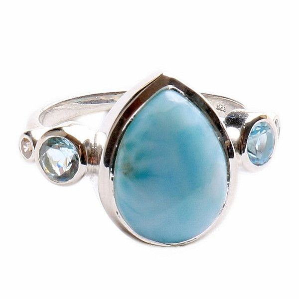 Larimar prsten stříbro LD 12 Ag 925 - 52 mm (US 6)