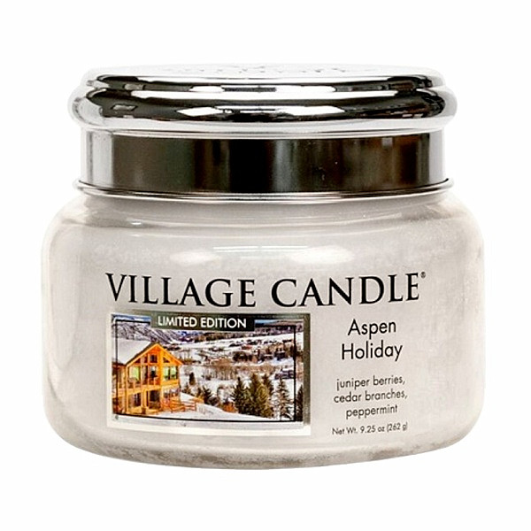 Village candle Aspen holiday svíčka ve skle 262 g - cca 262 g