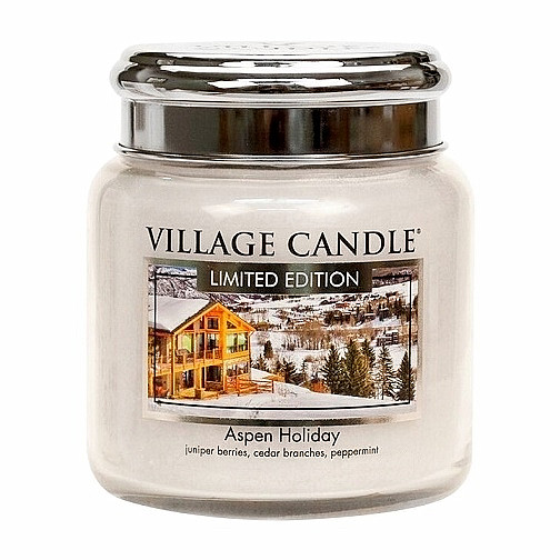 Village candle Aspen holiday svíčka ve skle 390 g - cca 390 g