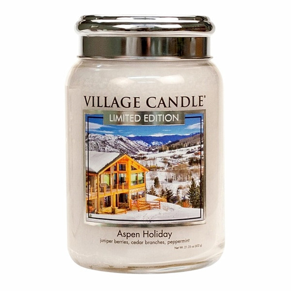 Village candle Aspen holiday svíčka ve skle 602 g - cca 602 g