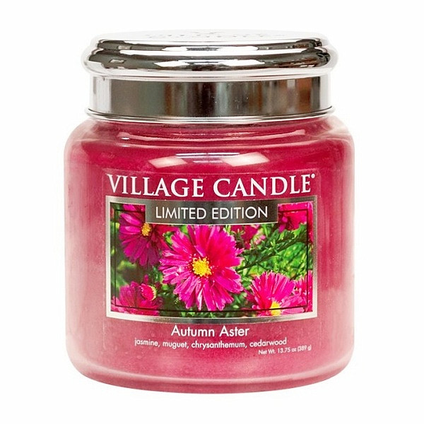 Village candle Autumn aster vonná svíčka ve skle 390 g - cca 390 g