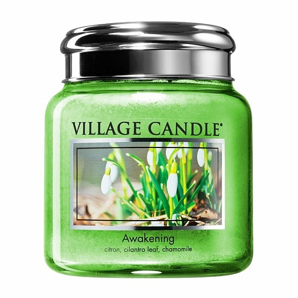 Village candle Awakening - jarní probuzení vonná svíčka ve skle 390 g - cca 390 g