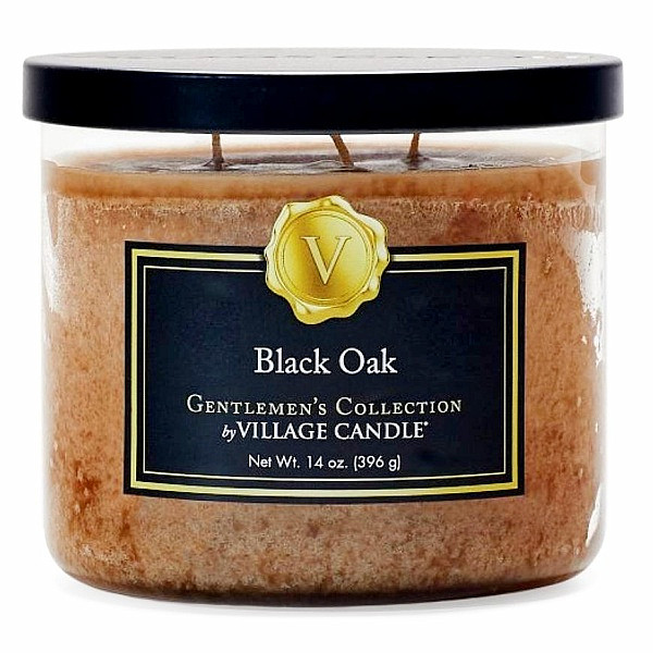 Village candle Black oak - černý dub vonná svíčka ve skle 396 g - cca 396 g