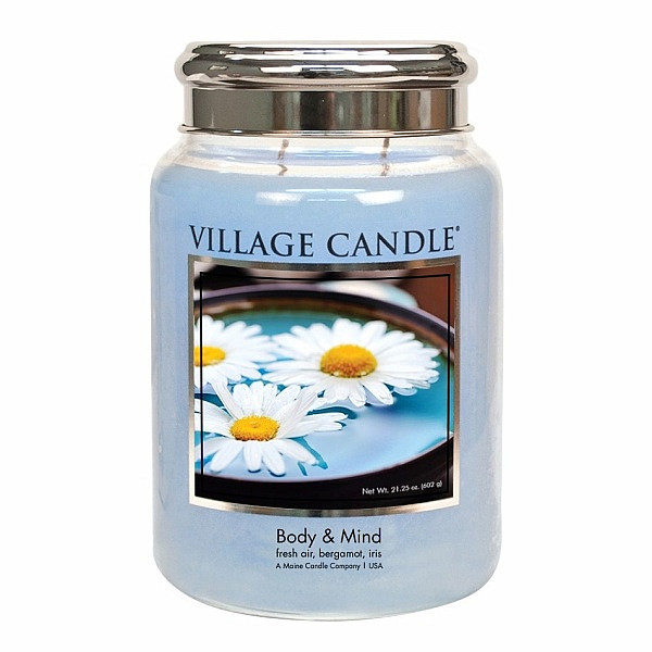 Village candle Body and Mind vonná svíčka ve skle 602 g - cca 602 g