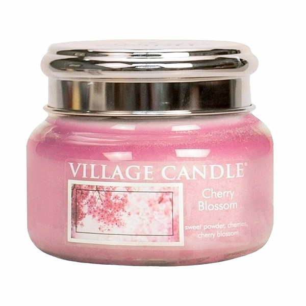 Village candle Cherry Blossom - Třešňový květ vonná svíčka ve skle 262 g - cca 262 g