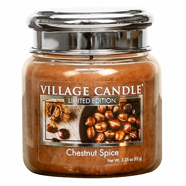 Village candle Chestnut spice vonná svíčka ve skle 262 g - cca 262 g