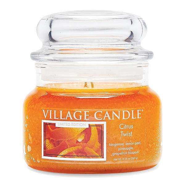 Village candle Citrus twist - citrusové osvěžení vonná svíčka ve skle 262 g - cca 262 g