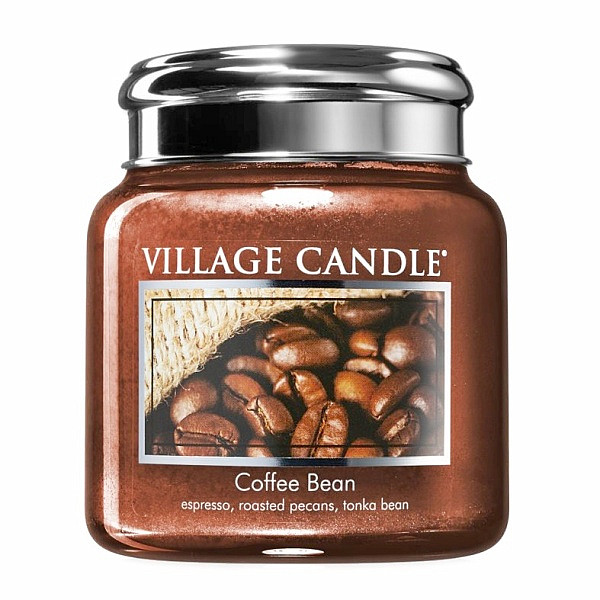 Village candle Coffee bean - zrnková káva vonná svíčka ve skle 390 g - cca 390 g