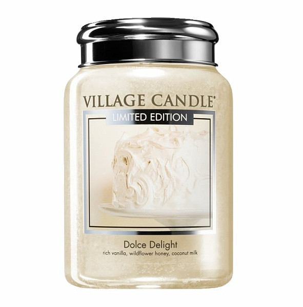 Village candle Dolce delight - Sametové potěšení vonná svíčka ve skle 602 g - cca 602 g