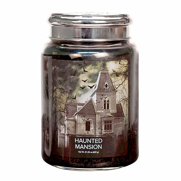 Village candle Haunted Mansion - strašidelný dům vonná svíčka ve skle 602 g - cca 602 g