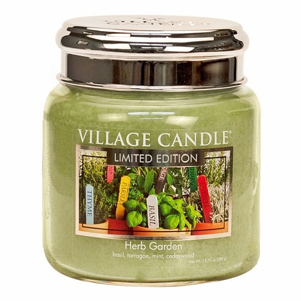 Village candle Herb garden vonná svíčka ve skle 390 g - cca 390 g