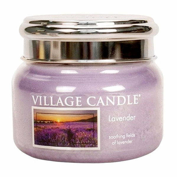 Village candle Lavender - levandule vonná svíčka ve skle 262 g - cca 262 g