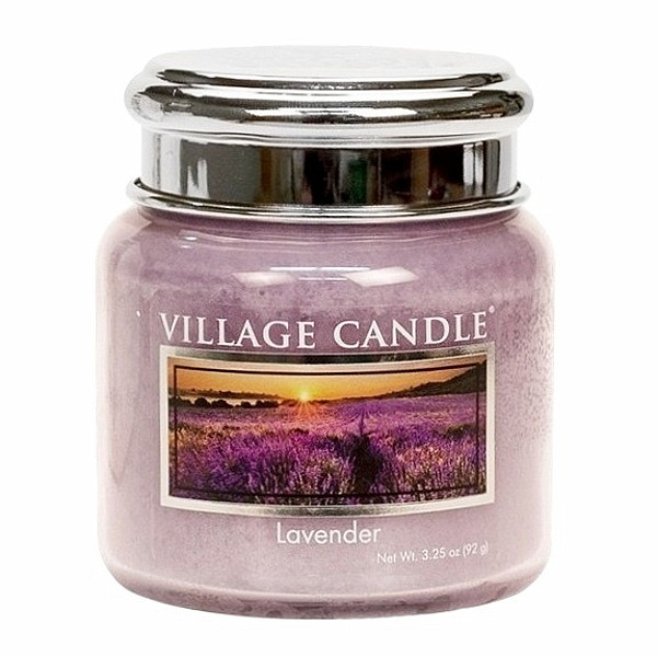 Village candle Lavender - levandule vonná svíčka ve skle 92 g - cca 92 g