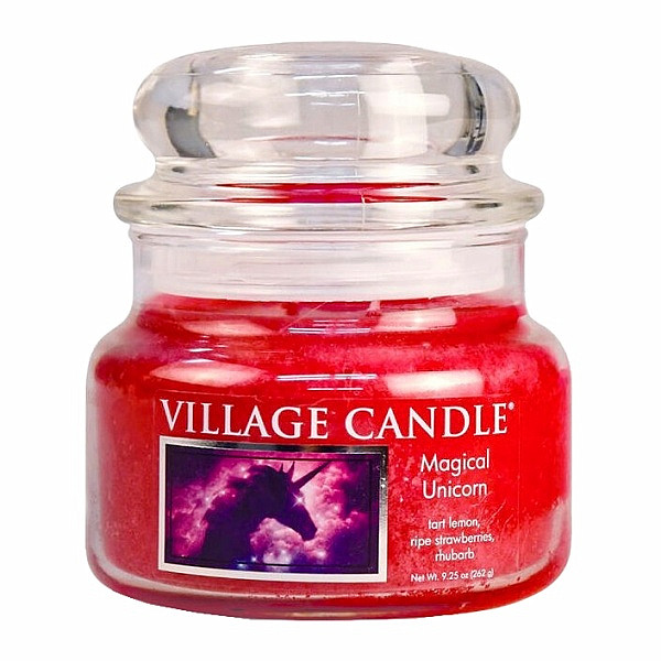 Village candle Magical unicorn - magický jednorožec vonná svíčka ve skle 262 g - cca 262 g