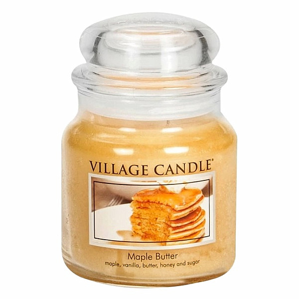 Village candle Maple butter - javorový sirup vonná svíčka ve skle 390 g - cca 390 g