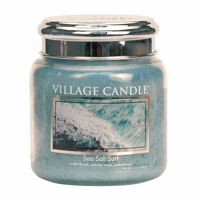 Village candle Mořský příboj - Sea salt vonná svíčka ve skle 390 g - cca 390 g