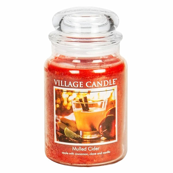 Village candle Mulled cider - svařený jablečný mošt vonná svíčka ve skle 602 g - cca 602 g