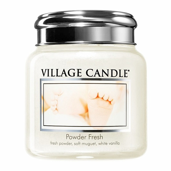 Village candle Powder Fresh - pudrová svěžest vonná svíčka ve skle 390 g - cca 390 g