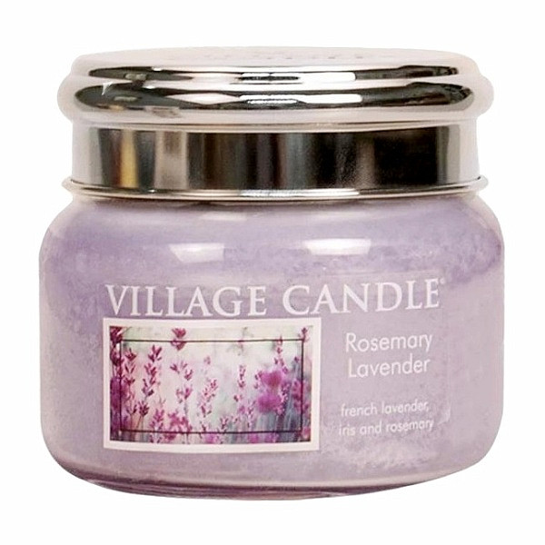 Village candle Rosemary Lavender - rozmarýn a levandule vonná svíčka ve skle 262 g - cca 262 g