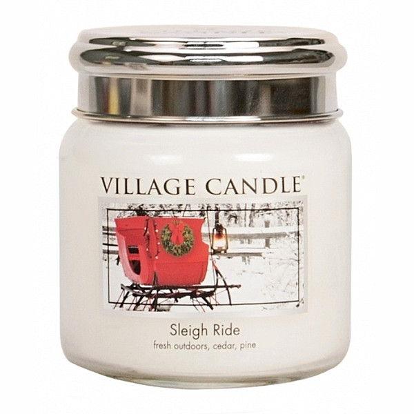 Village candle Sleigh ride - zimní vyjížďka vonná svíčka ve skle 390 g - cca 390 g