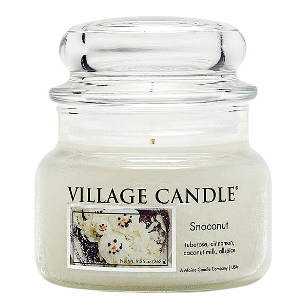 Village candle Snoconut - kokosy na sněhu vonná svíčka ve skle 262 g - cca 262 g