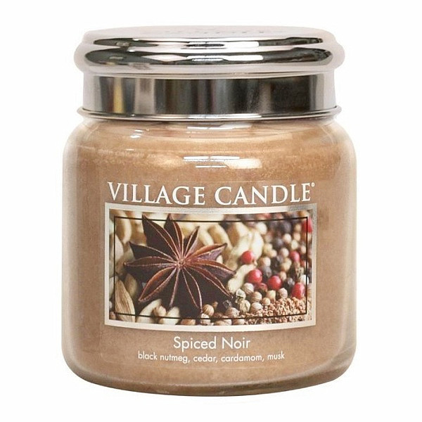 Village candle Spiced Noir - koření života vonná svíčka ve skle 390 g - cca 390 g