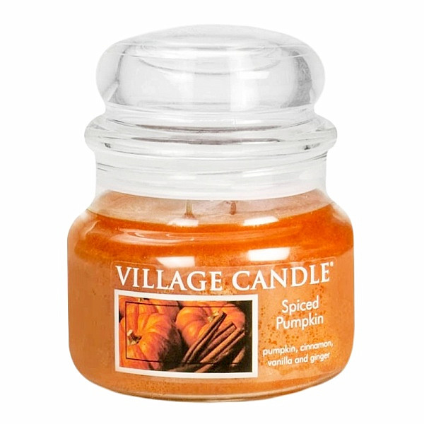 Village candle Spiced pumpkin - dýně a koření vonná svíčka ve skle 262 g - cca 262 g