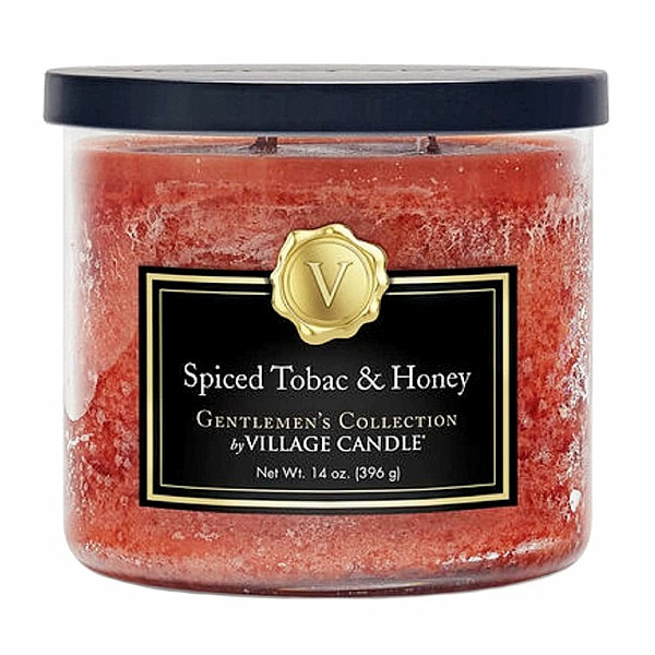 Village candle Spiced tobac and Honey - ostrý tabák a med vonná svíčka ve skle 396 g - cca 396 g