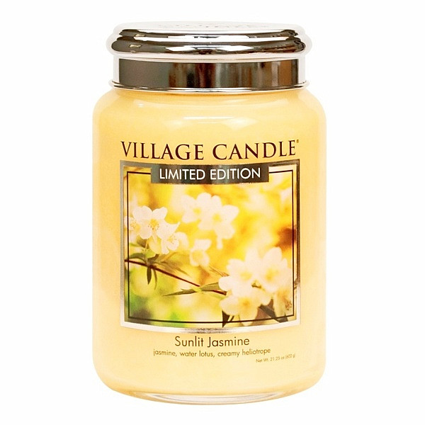 Village candle Sunlit jasmine vonná svíčka ve skle 602 g - cca 602 g