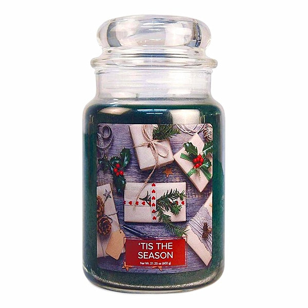 Village candle `Tis the season - Vánoční čas vonná svíčka ve skle 602 g - cca 602 g