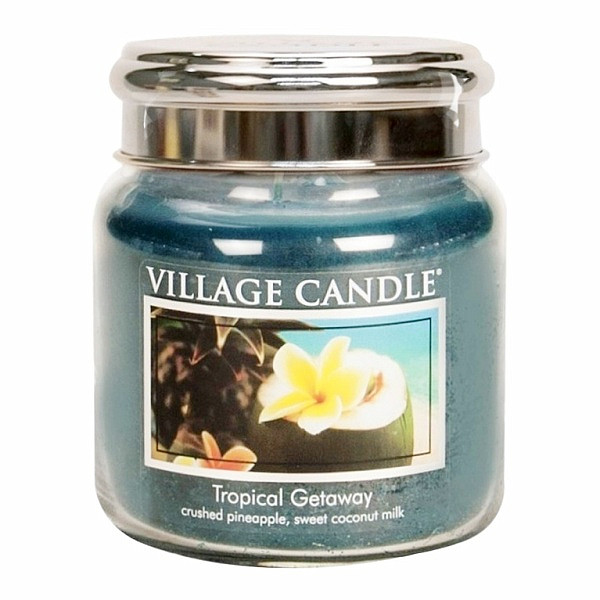 Village candle Tropical Getaway - Víkend v tropech vonná svíčka ve skle 390 g - cca 390 g