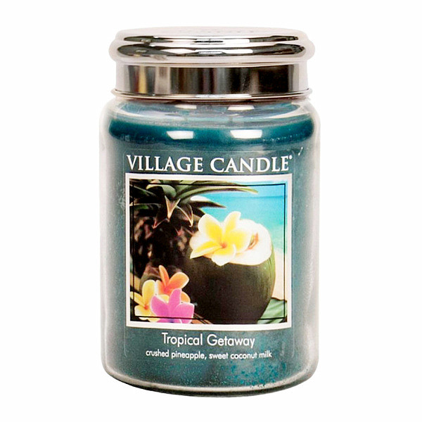 Village candle Tropical Getaway - Víkend v tropech vonná svíčka ve skle 602 g - cca 602 g