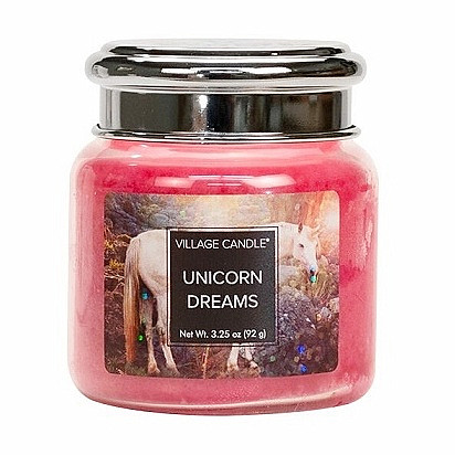 Village candle Unicorn dreams - sny Jednorožce vonná svíčka ve skle 92 g - cca 92 g