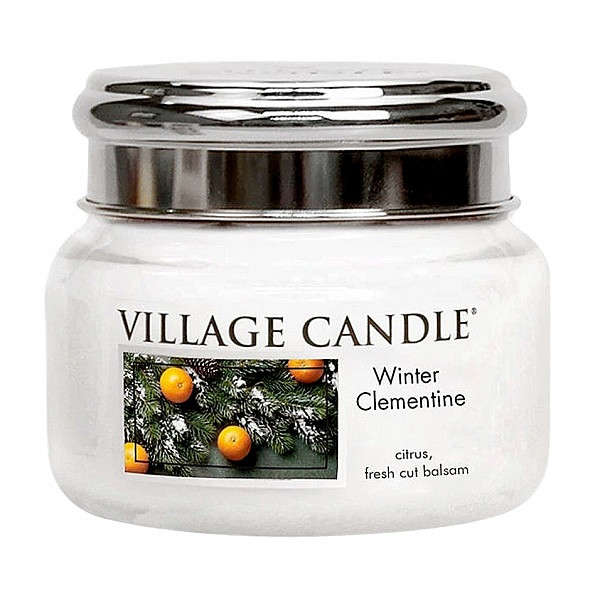 Village candle Winter clementine - Sváteční mandarinka vonná svíčka ve skle 262 g - cca 262 g