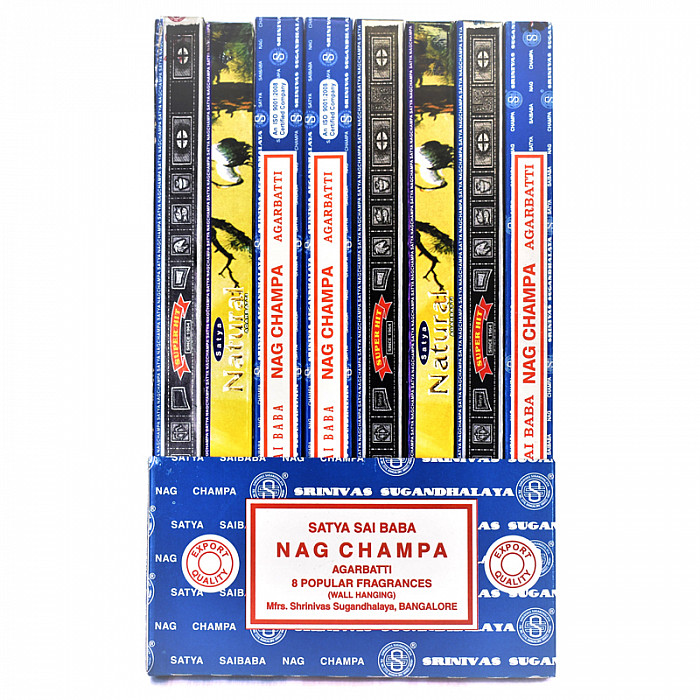 Vonné tyčinky Satya Nag Champa Collection dárková sada - kolekce 8 x 10 g