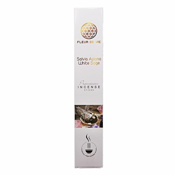 Vonné tyčinky prémiové Fleur de vie Salvia Apiana White Sage - 16 g