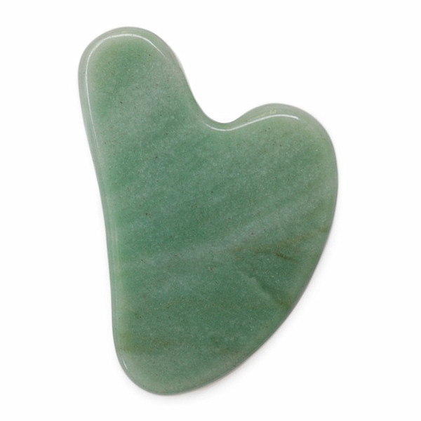 Gua sha z avanturínu ve tvaru srdce - cca 8 cm