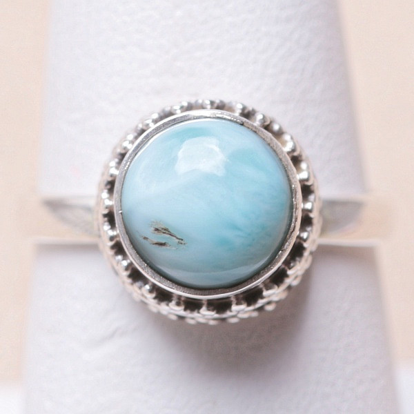 Larimar prsten stříbro Ag 925 81709 - 57 mm (US 8)